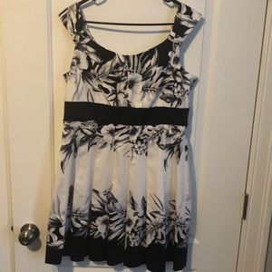 White and black formal dress